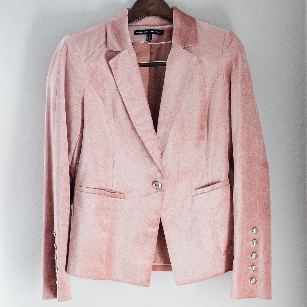 Pink velvet blazer - White House Black Market